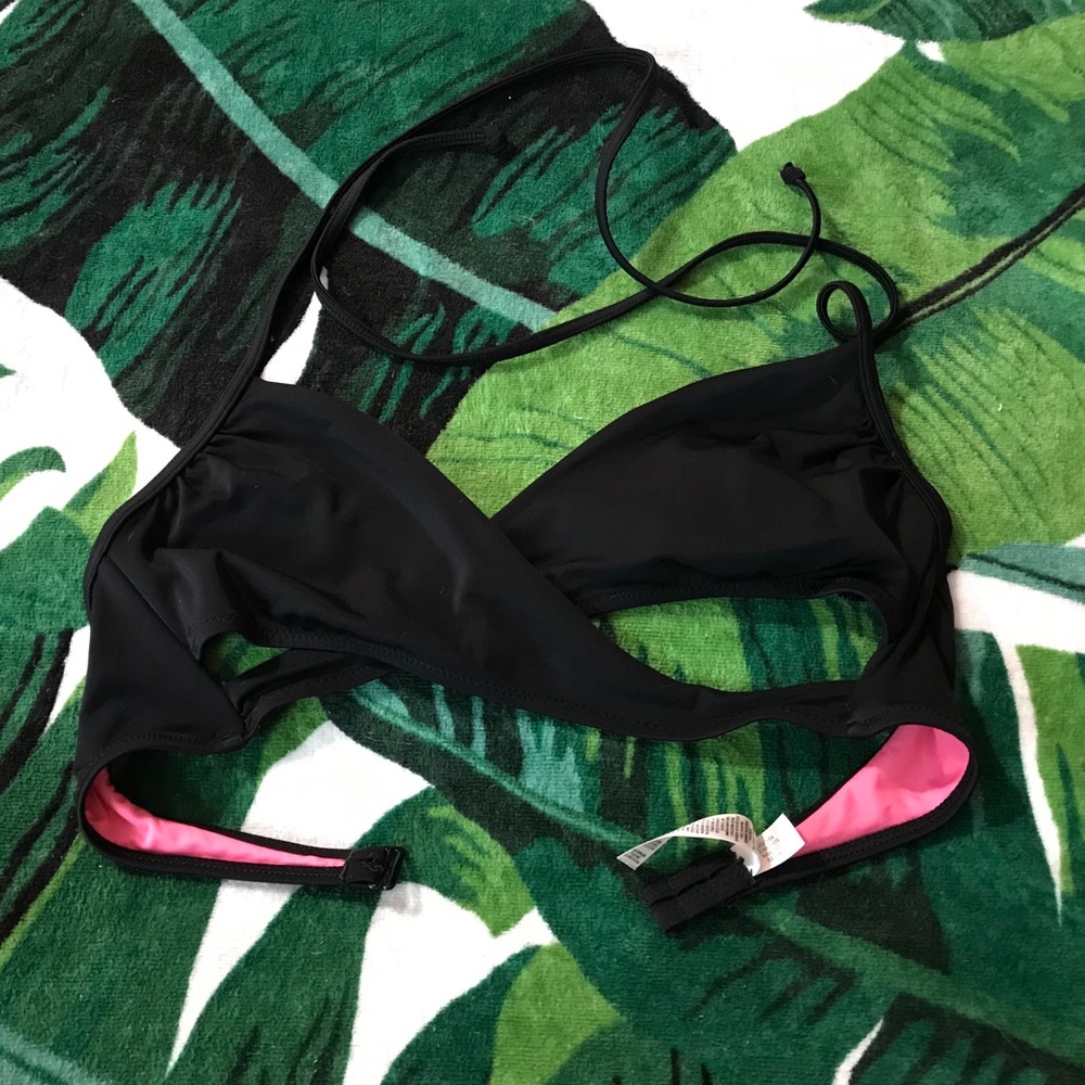 VS Pink Black Front Cross Bikini
